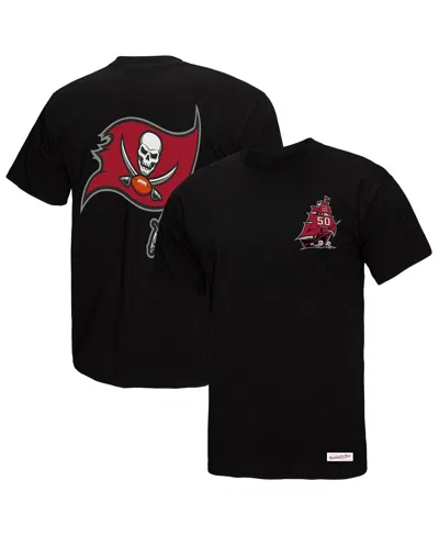 Mitchell & Ness Men's Black Tampa Bay Buccaneers 50th Anniversary Ship Sword T-shirt