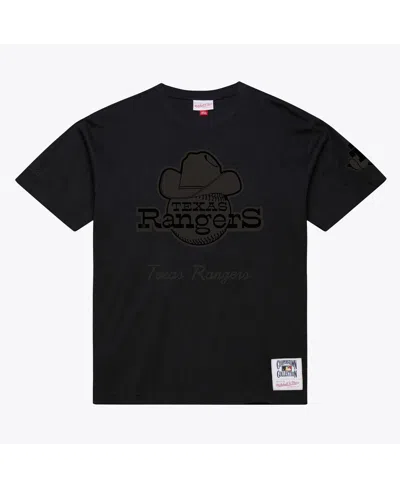 Mitchell & Ness Men's Black Texas Rangers Cooperstown Collection Phantom T-shirt