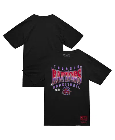 Mitchell & Ness Men's Black Toronto Raptors Worldwide Collection Glow Up T-shirt