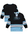 Mitchell & Ness Men's Black Utah Mammoth Heritage Lace-up Pullover Sweatshirt In Black