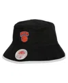 Mitchell & Ness Men's Black/blue New York Knicks Flip It Reversible Bucket Hat In Black