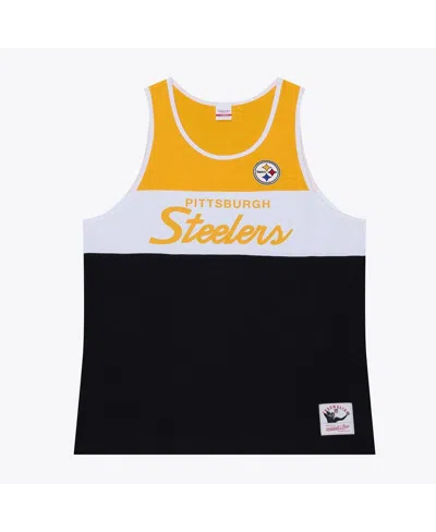 Mitchell & Ness Men's Black/gold Pittsburgh Steelers Head Coach Tank Top In Multi