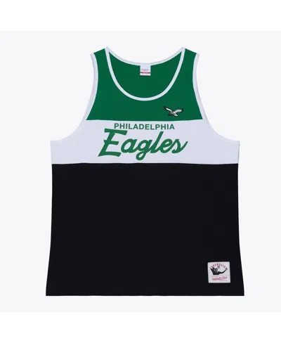 Mitchell & Ness Men's Black/kelly Green Philadelphia Eagles Head Coach Tank Top In Multi