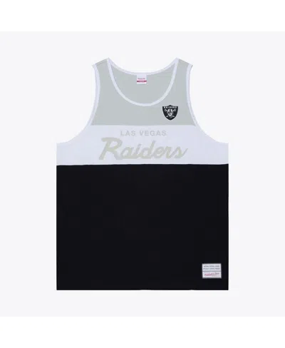 Mitchell & Ness Men's Black/silver Las Vegas Raiders Head Coach Tank Top In Multi