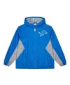 Mitchell & Ness Men's Blue Detroit Lions Playmaker Full-zip Windbreaker Jacket In Blue