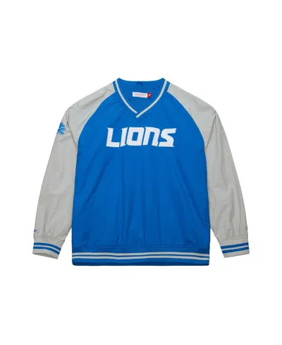 Mitchell & Ness Men's Blue Detroit Lions Raglan Jacket
