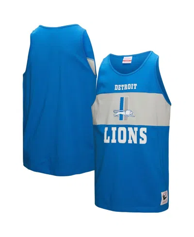 Mitchell & Ness Men's Blue Detroit Lions Retro Color Block Tank Top