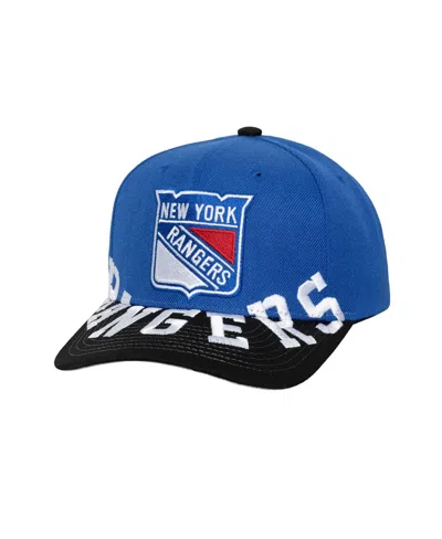 Mitchell & Ness Men's Blue/black New York Rangers Underarch Two-tone Pro Crown Snapback Hat In Multi