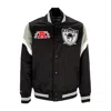 Mitchell & Ness Men's Bomber Jacket Nfl Heavyweight Satin Jacket Oakrai Original Team Colors In Original Team Colors