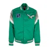 Mitchell & Ness Men's Bomber Jacket Nfl Heavyweight Satin Jacket Phieag Original Team Colors In Original Team Colors