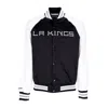 Mitchell & Ness Men's Bomber Jacket Nhl Primetime Lw Satin Jacket Loskin Black In Black