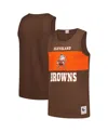 Mitchell & Ness Men's Brown Cleveland Browns Retro Color Block Tank Top In Brown