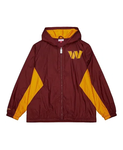 Mitchell & Ness Men's Burgundy Washington Commanders Playmaker Full-zip Windbreaker Jacket