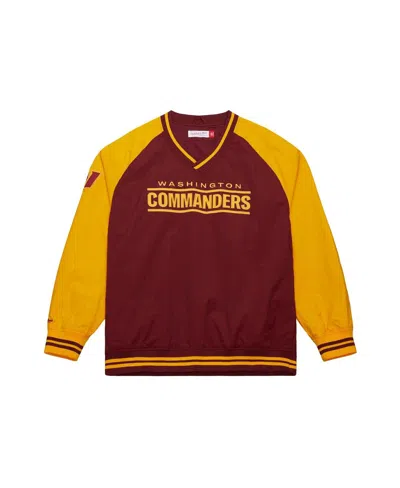 Mitchell & Ness Men's Burgundy Washington Commanders Raglan Jacket In Multi