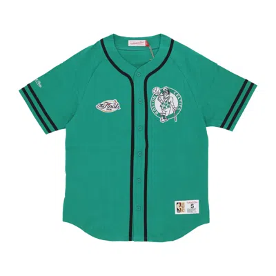 Mitchell & Ness Men's Button Jacket Nba Fashion Cotton Button Front Vintage Logo Boscel Original Team Colors