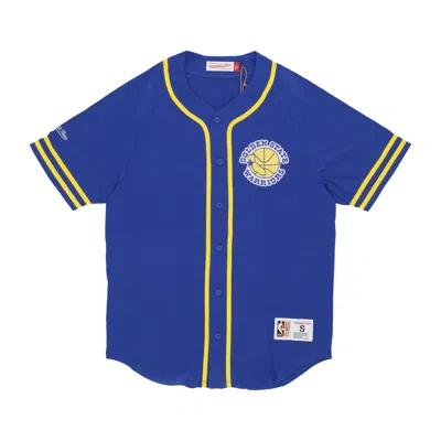 Mitchell & Ness Men's Button Jacket Nba Fashion Cotton Button Front Vintage Logo Golwar Original Team Colors