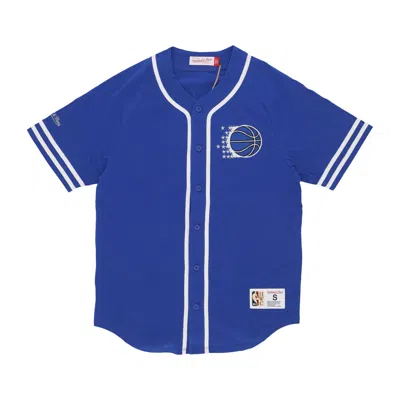 Mitchell & Ness Men's Button Jacket Nba Fashion Cotton Button Front Vintage Logo Orlmag Original Team Colors