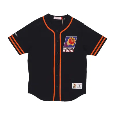 Mitchell & Ness Men's Button Jacket Nba Fashion Cotton Button Front Vintage Logo Phosun Original Team Colors