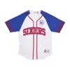 Mitchell & Ness Men's Button Jacket Nba Practice Day Button Front Jersey Hardwood Classics Phi76e In White