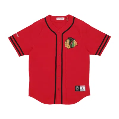 Mitchell & Ness Men's Buttons Jacket Nhl Fashion Cotton Button Front Current Logo Chibla Original Team Colors