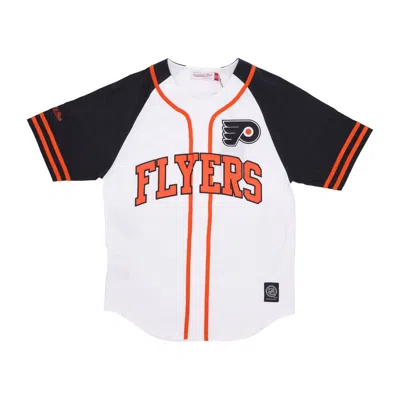 Mitchell & Ness Men's Buttons Jersey Nhl Practice Day Button Front Jersey Phifly White