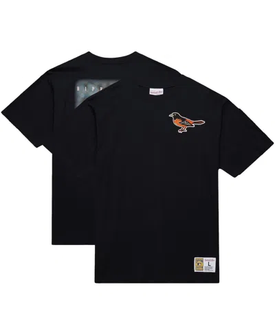Mitchell & Ness Men's Cal Ripken Jr. Black Baltimore Orioles Legends Collection Vintage Logo T-shirt