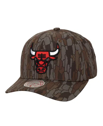 Mitchell & Ness Men's Camo Chicago Bulls Hidden Pro-crown Adjustable Hat In Brown