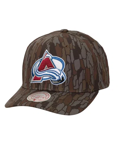 Mitchell & Ness Men's Camo Colorado Avalanche Hidden Camo Pro Crown Adjustable Hat In Brown