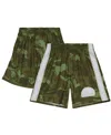 Mitchell & Ness Men's Camo Seattle Supersonics 1984-85 Hardwood Classics Ghost Green Swingman Shorts