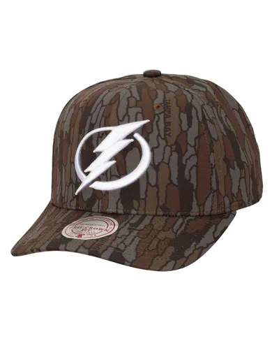 Mitchell & Ness Men's Camo Tampa Bay Lightning Hidden Camo Pro Crown Adjustable Hat In Brown