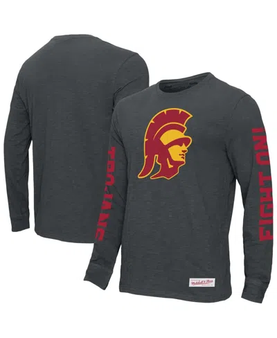 Mitchell & Ness Men's Charcoal Usc Trojans Team Pride Long Sleeve T-shirt In Gray