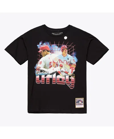 Mitchell & Ness Men's Chase Utley Black Philadelphia Phillies Legendary Collage Player T-shirt