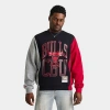 Mitchell & Ness Men's Chicago Bulls Nba Split Crewneck Sweatshirt In Black