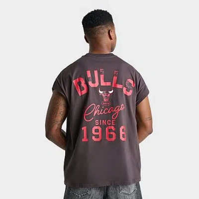 Mitchell & Ness Men's Chicago Bulls Nba Staggered Zap Cut-off Top In Brown