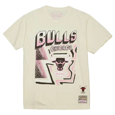 Mitchell & Ness Men's Chicago Bulls T-shirt In Cream In Gray