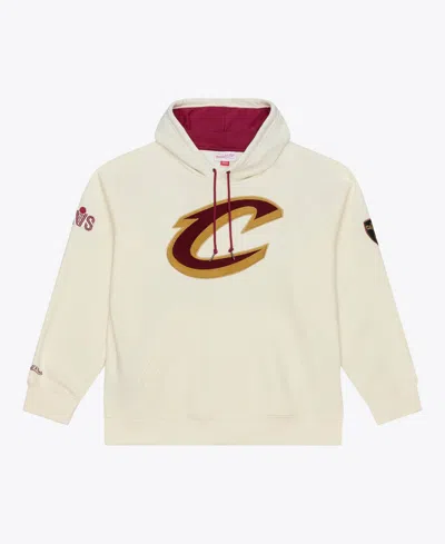 Mitchell & Ness Men's Cleveland Cavaliers Hardwood Classics Chainstitch Fleece Hoodie In Neutral