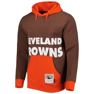 Mitchell & Ness Men's Cleveland Nfl Throwbacks Hoodie Sweatshirt In Brown