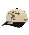 Mitchell & Ness Men's Cream Boston Bruins Soul Legacy Defined Two-tone Pro Crown Adjustable Hat In Neutral