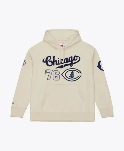 Mitchell & Ness Men's Cream Chicago Cubs Yacht Rock Fleece Hoodie In Neutral