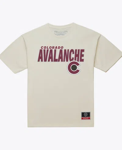 Mitchell & Ness Men's Cream Colorado Avalanche Core Plus T-shirt In White