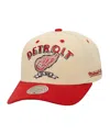 Mitchell & Ness Men's Cream Detroit Red Wings Soul Legacy Defined Two-tone Pro Crown Adjustable Hat In Red