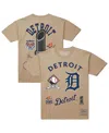 Mitchell & Ness Men's Cream Detroit Tigers Legacy Defined T-shirt In Brown
