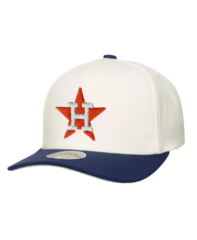 Mitchell & Ness Men's Cream Houston Astros Coop Stretch-snapback Hat In White