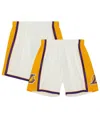 Mitchell & Ness Men's Cream Los Angeles Lakers 2009-10 Hardwood Classics Team Color Swingman Shorts In Neutral