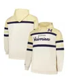 Mitchell & Ness Men's Cream Michigan Wolverines Big Tall Head Coach Pullover Hoodie In Neutral