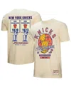 Mitchell & Ness Cream New York Knicks Hardwood Classics Champions Vintage T-shirt In White