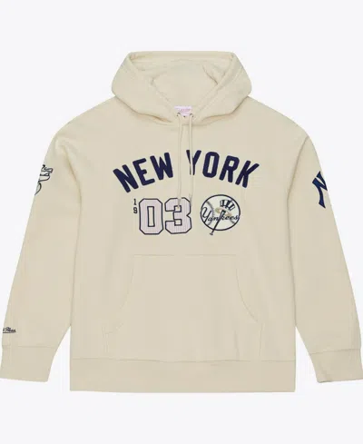 Mitchell & Ness Men's Cream New York Yankees Yacht Rock Fleece Hoodie In Neutral