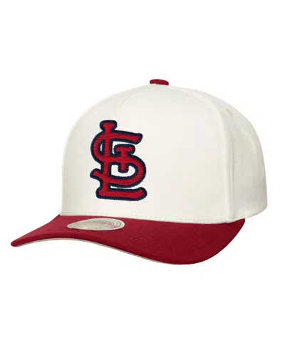 Mitchell & Ness Men's Cream St. Louis Cardinals Stretch-snapback Hat In Red