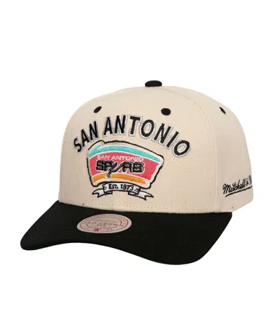 Mitchell & Ness Men's Cream/black San Antonio Spurs 5x Nba Champions Soul Legacy Defined Snapback Hat In Neutral
