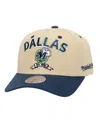 Mitchell & Ness Men's Cream/navy Dallas Mavericks Nba Champions Soul Legacy Defined Pro Crown Snapback Hat In Neutral